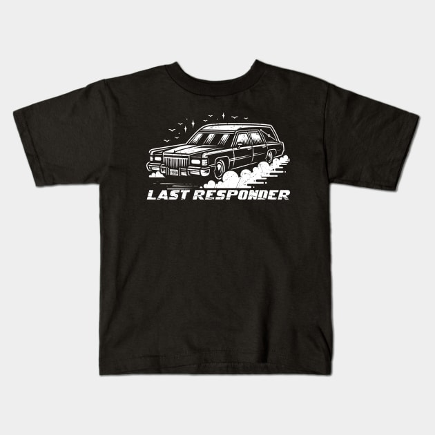 Last Responder // Hearse Retro Design Kids T-Shirt by Trendsdk